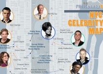El mapa de los famosos de Nueva York mapa famosos nueva york